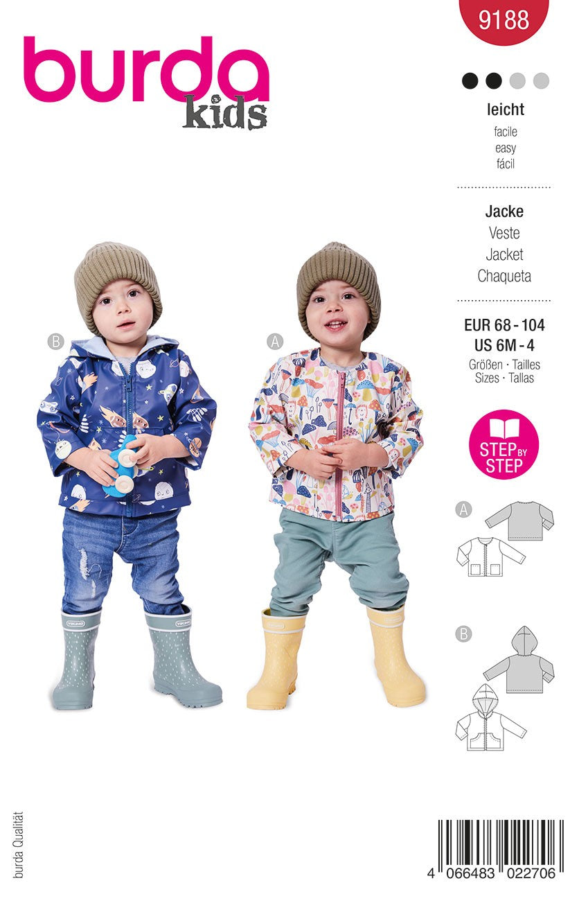 Burda Style Kid's Rain Jacket #9188 Easy