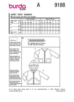 Burda Style Kid's Rain Jacket #9188 Easy