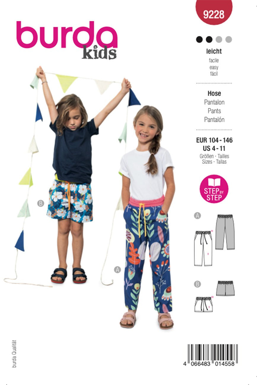 Burda Style Kid's Pants #9228 Easy