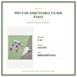 Product Specifications – Necchi Adjustable Guide Foot