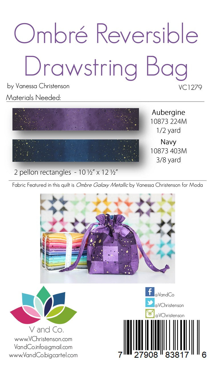 Ombre Reversible Drawstring Bag