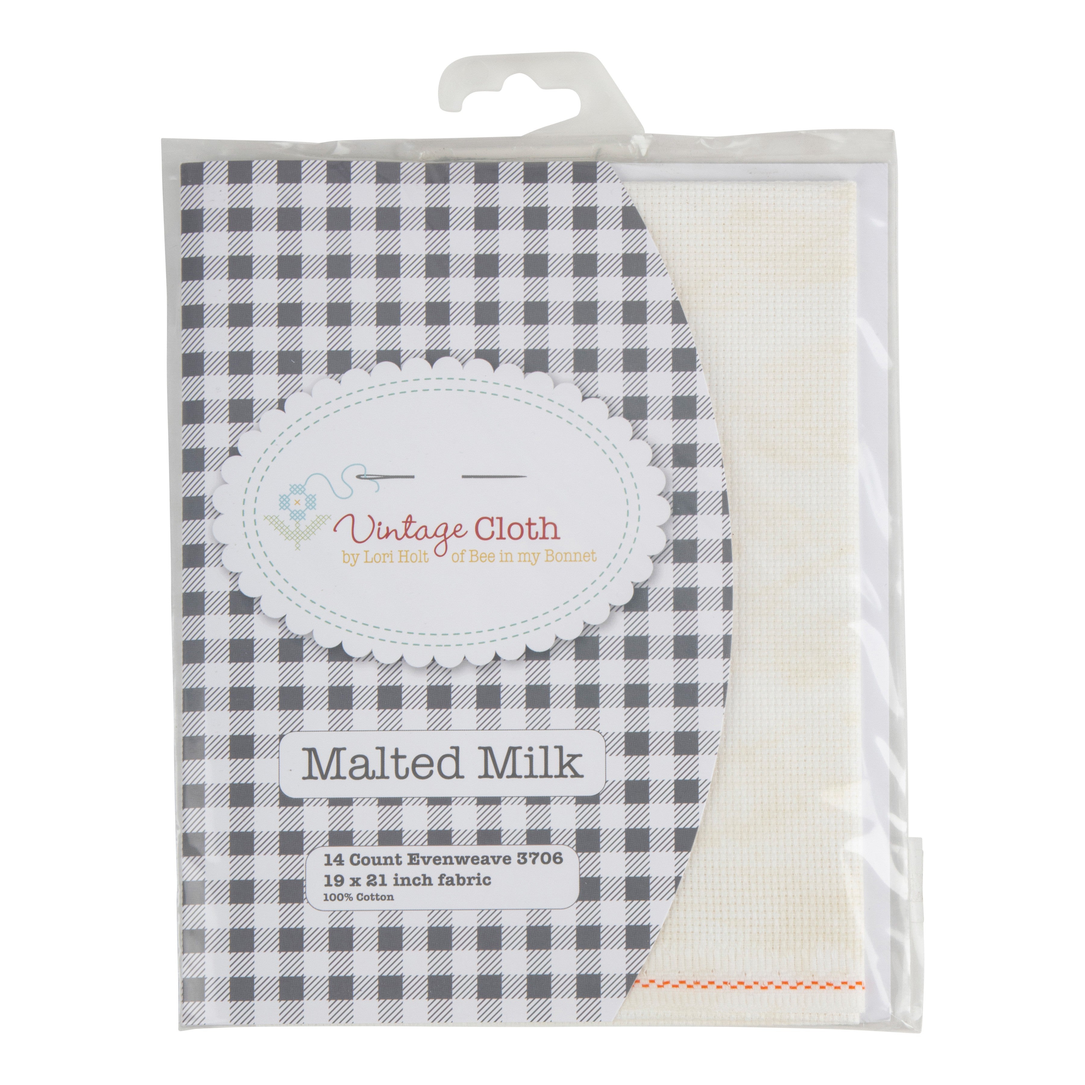 Vintage Cloth Malted Milk 14ct 18in x 21in