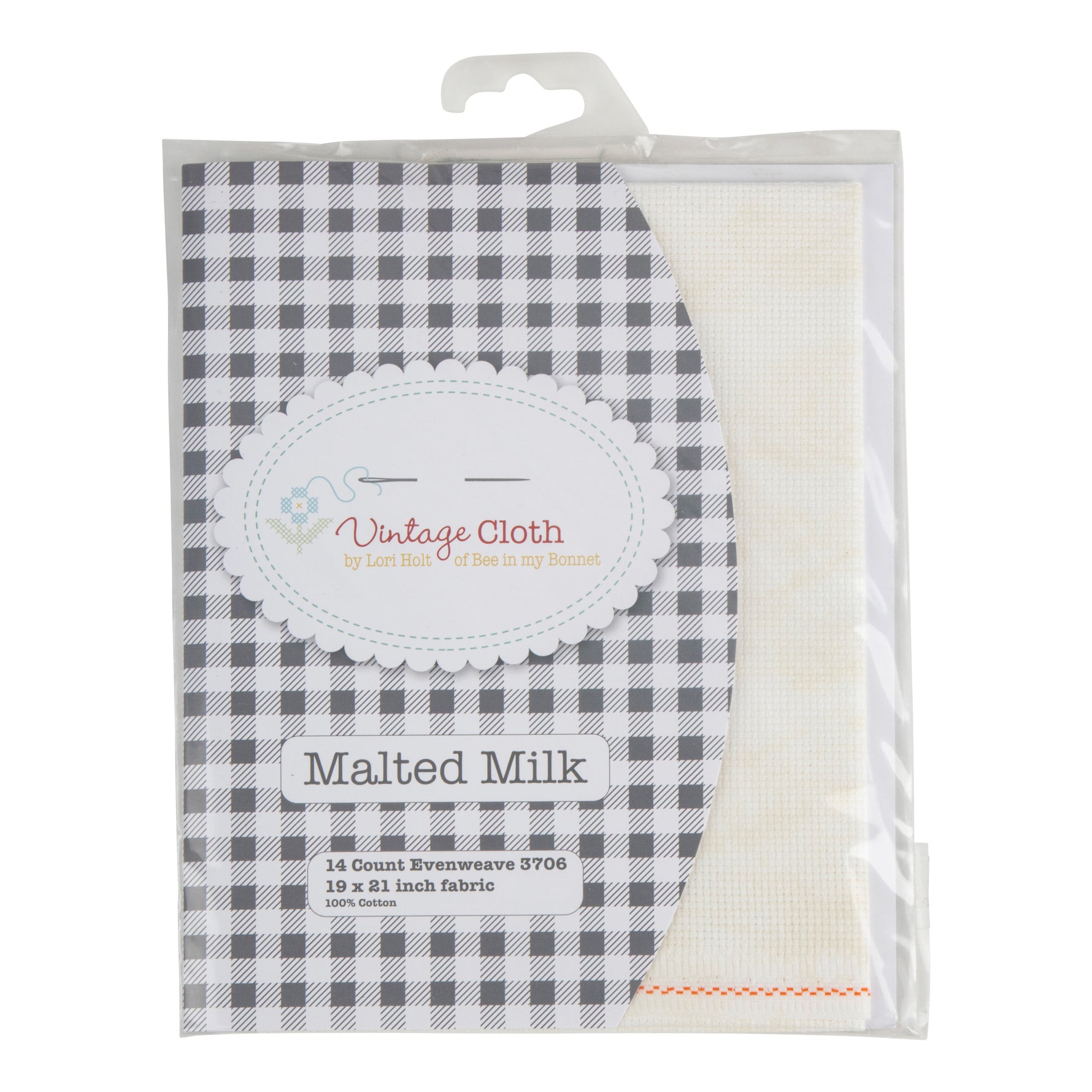 Vintage Cloth Malted Milk 14ct 18in x 21in