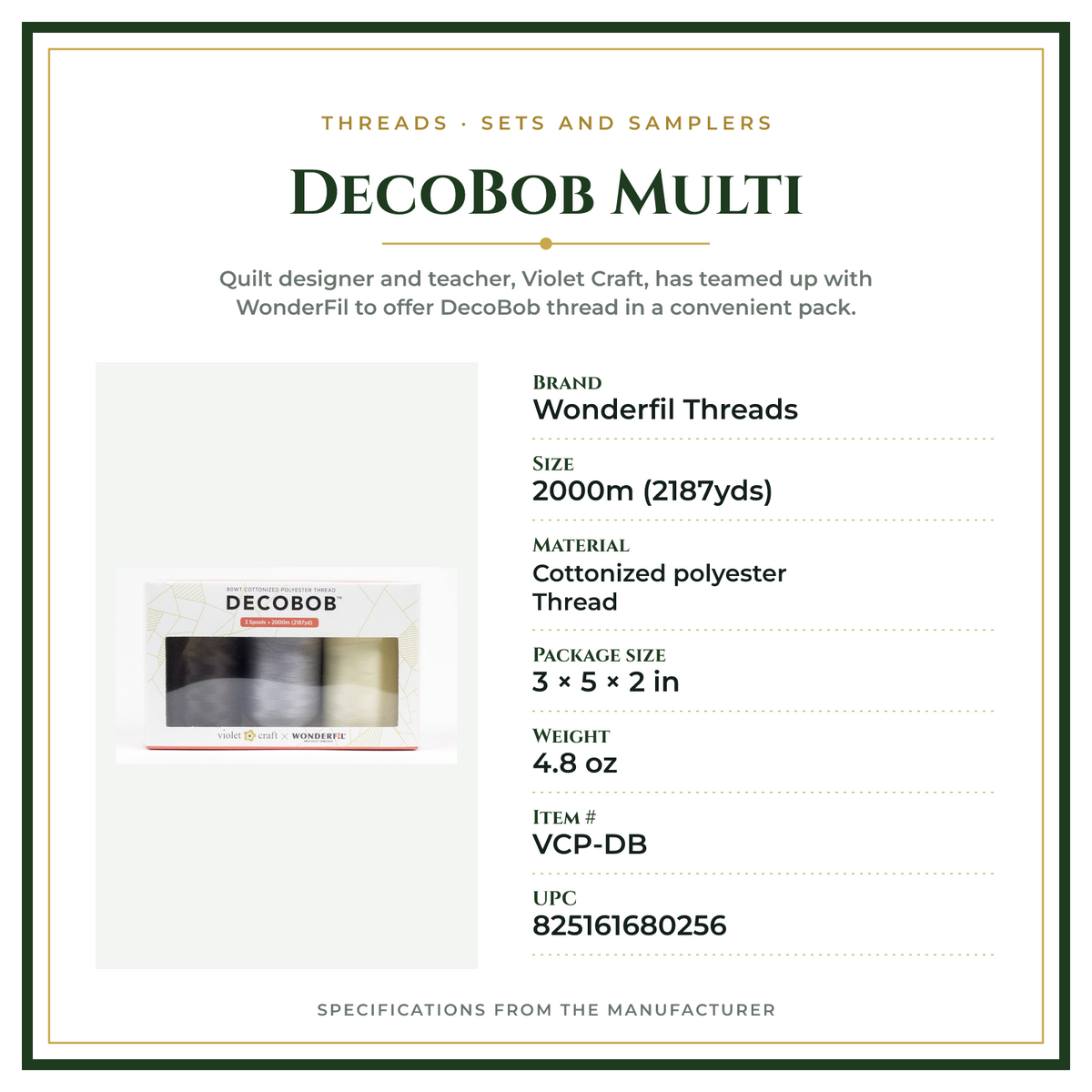Product Specifications – DecoBob Multi