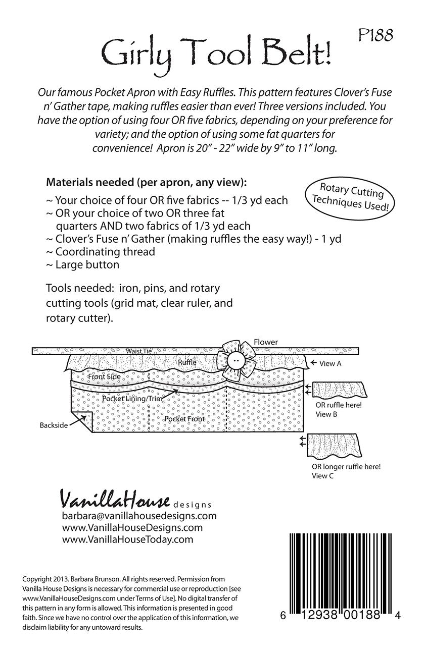 Girly Tool Belt Utility Pocket Apron