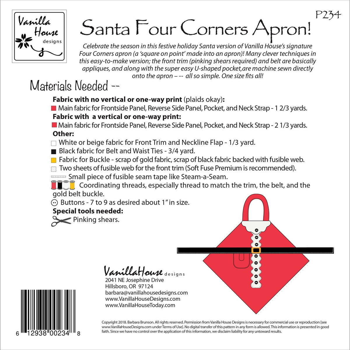 Santa Four Corners Apron