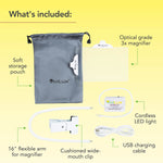 ViviLux Extra Large 3x Optical Grade Magnifier with UltraLight XL and WideMouth