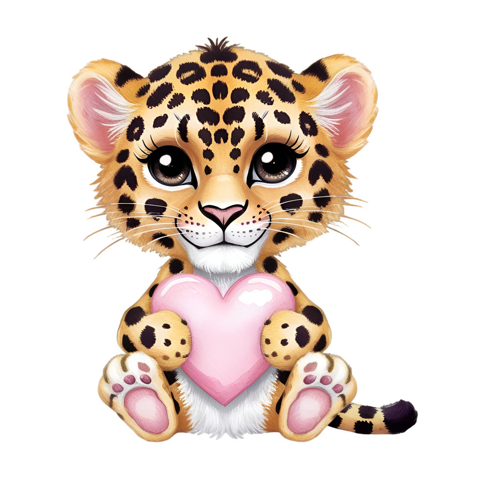 Valentine Tropical Cheetah Fabric Panel