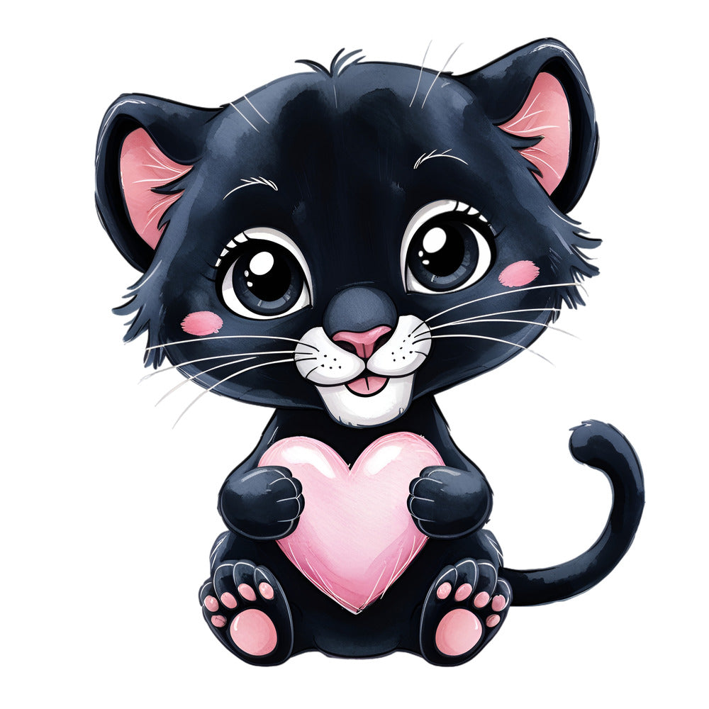 Valentine Tropical Panther Fabric Panel