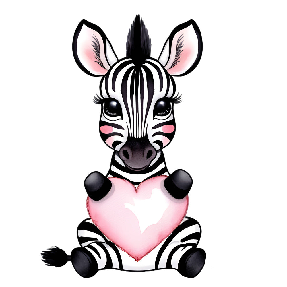 Valentine Tropical Zebra Fabric Panel