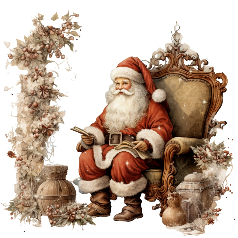 Vintage Santa Claus Fabric Panel 3