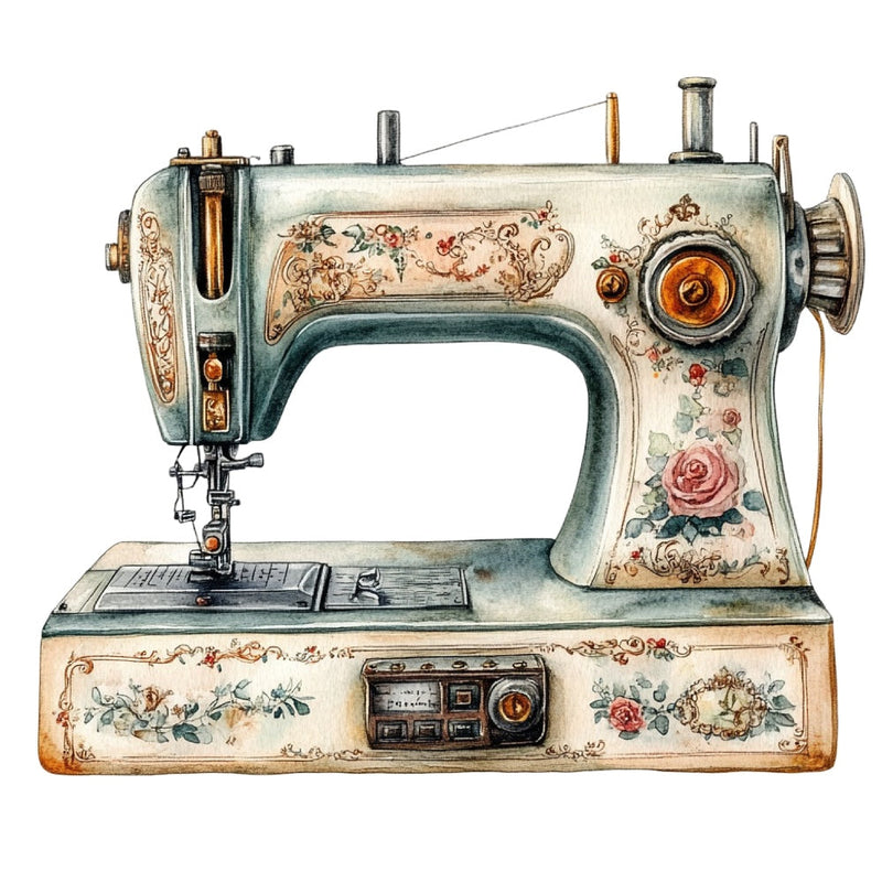 Vintage Sewing Machine Fabric Panel 14