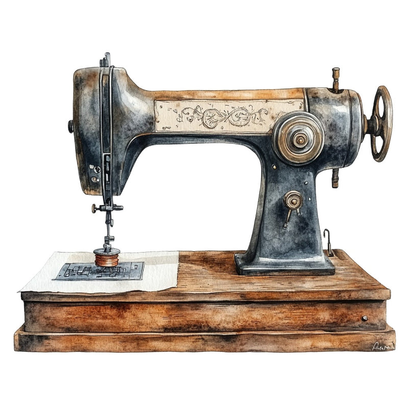 Vintage Sewing Machine Fabric Panel 18