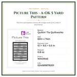 Product Specifications – Picture This - A-OK 5 Yard Pattern