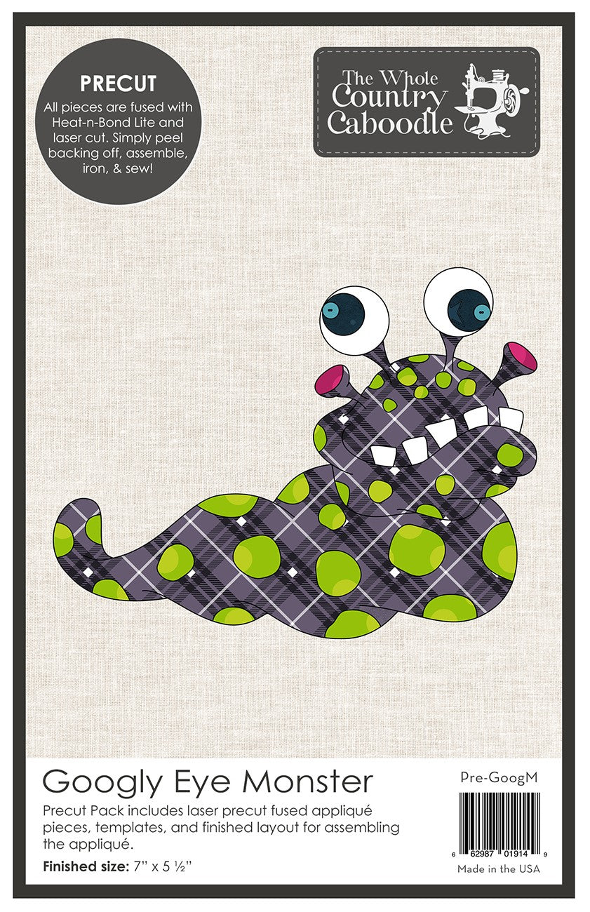 Googly Eye Monster Laser Precut Fused Applique Pack