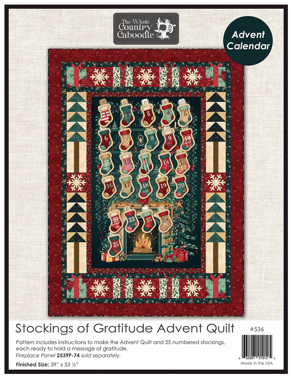 Stockings of Gratitude Advent Quilt Pattern