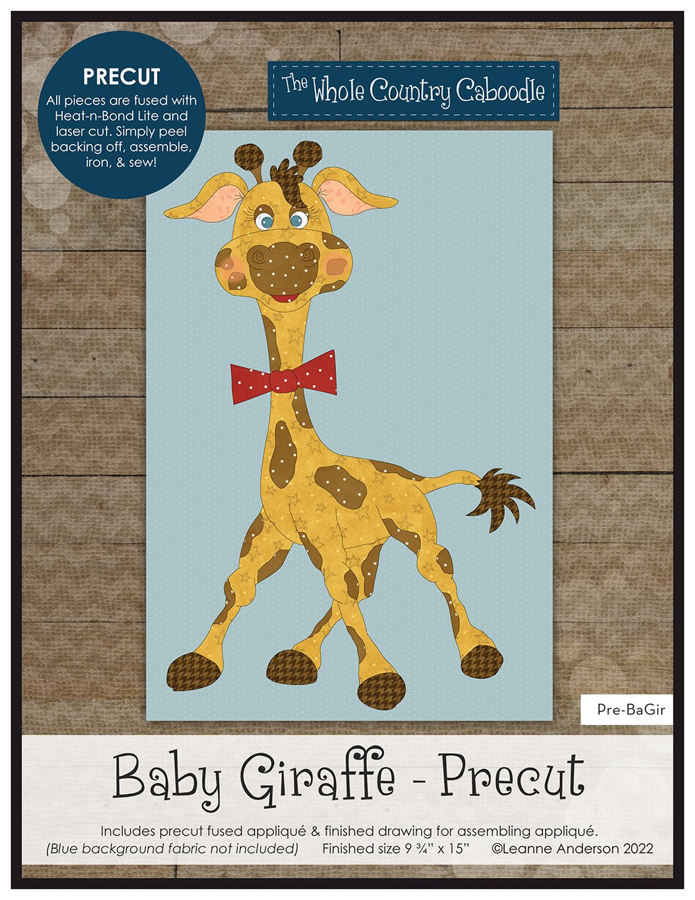 Baby Giraffe Precut Fused Applique Pack