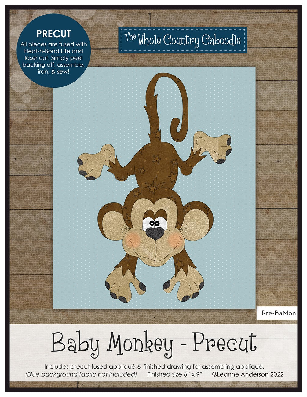 Baby Monkey Precut Fused Applique Pack