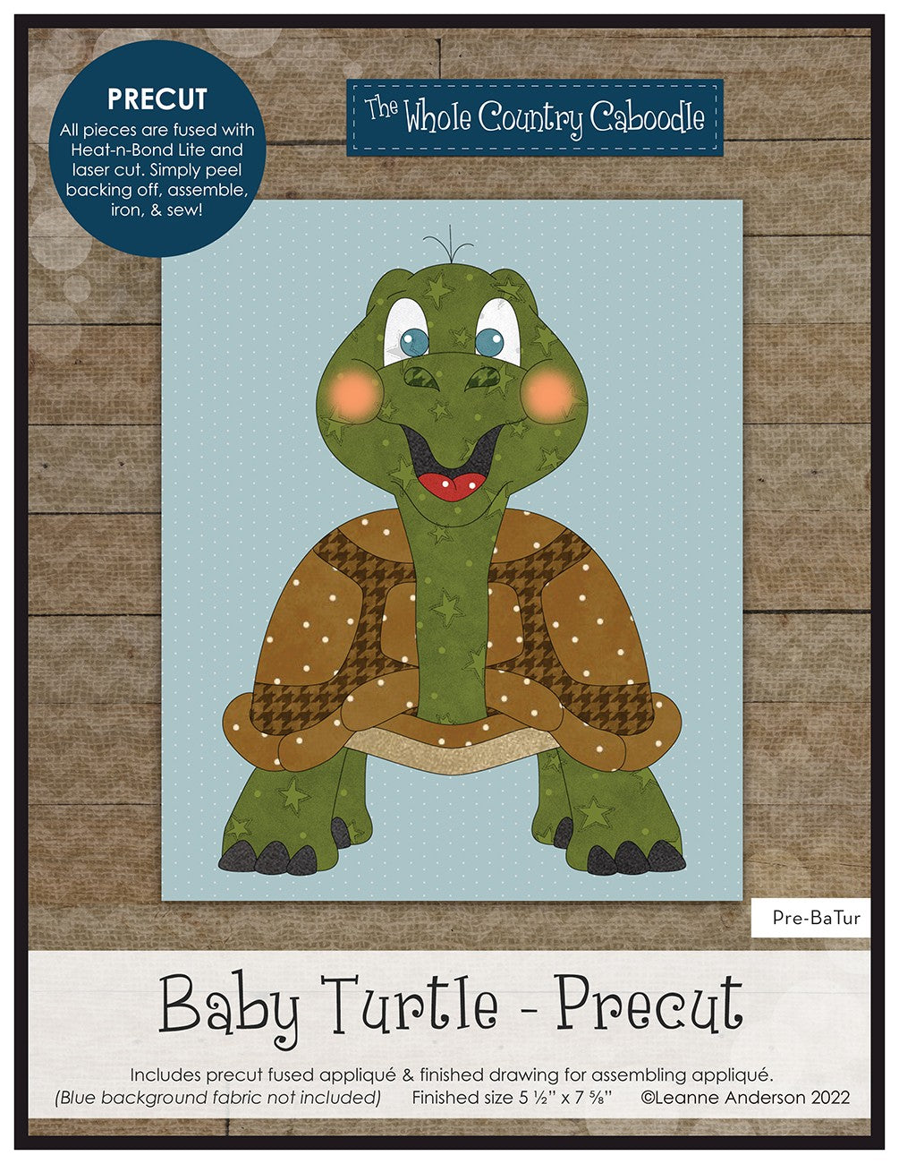 Baby Turtle Precut Fused Applique Pack