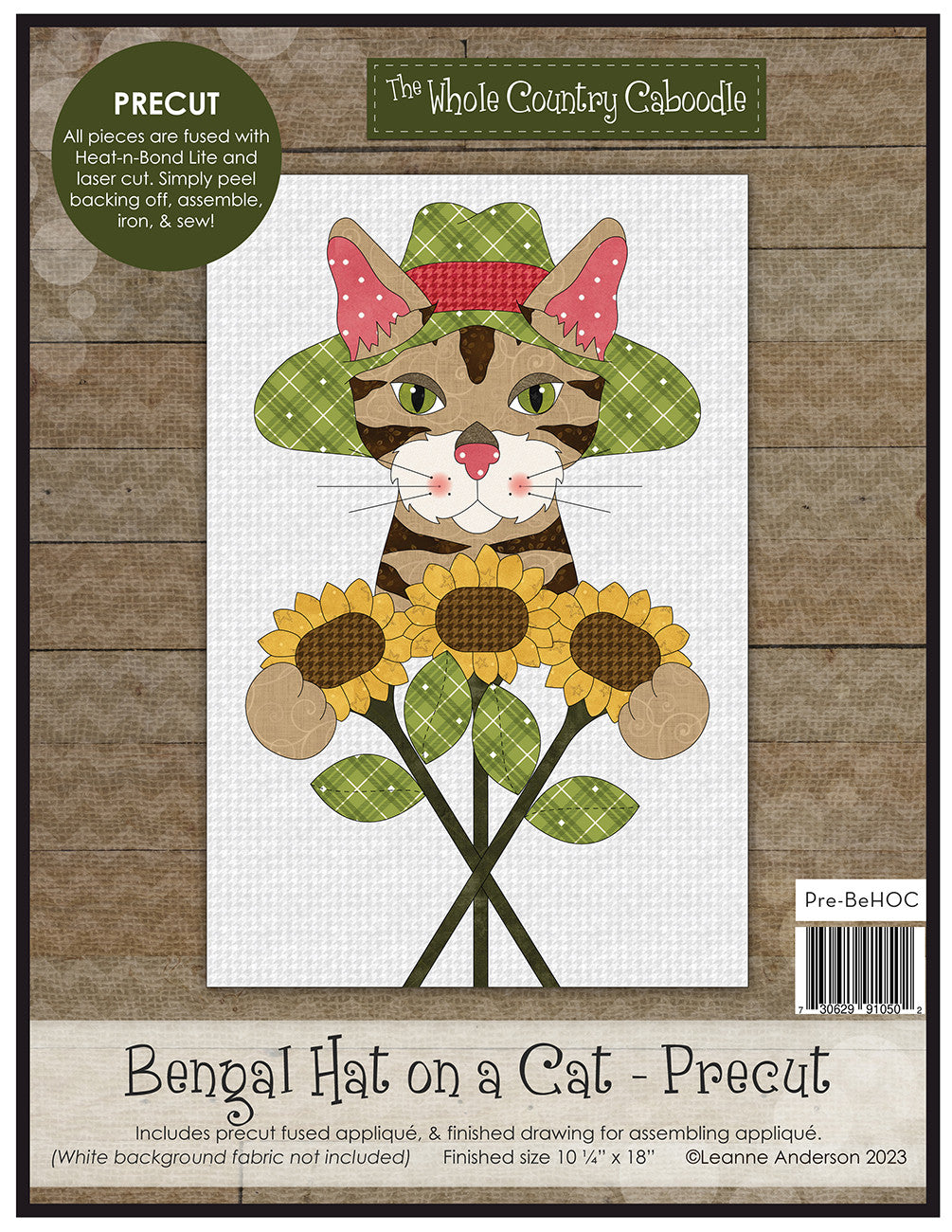 Bengal Hat on a Cat Precut Fused Applique Pack