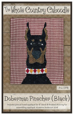 Doberman Pinscher Black Precut Fused Applique Pack