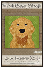 Golden Retriever Gold Precut Fused Applique Pack