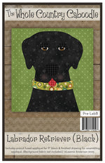 Labrador Retriever Black Precut Fused Applique Pack