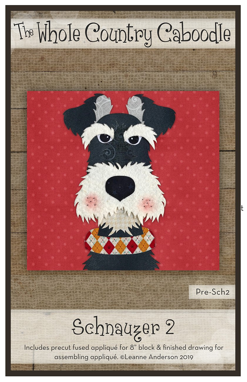 Schnauzer 2 Precut Fused Applique Pack