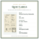 Product Specifications – Quilt Labels