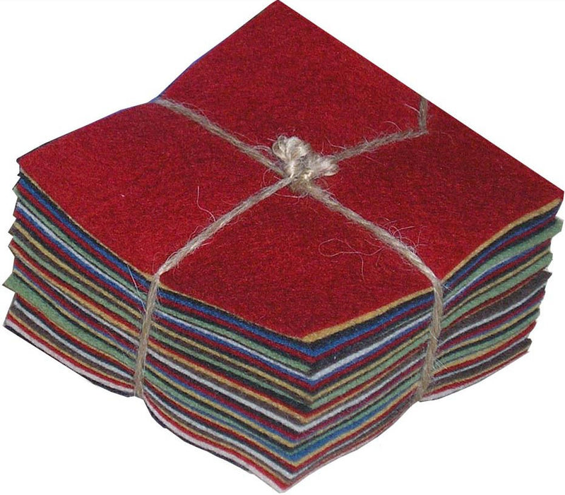 Wool Felt 100% Wool Homespun Charm Pack