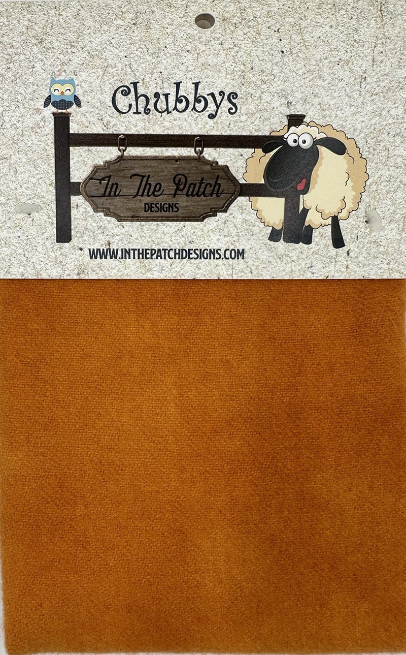 Wool Chubbys 16in Felted Square Primitive Pumpkin Solid