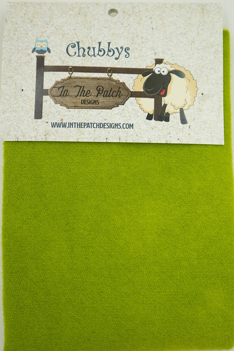 Chartreuse Wool Chubbys 16in Square Solid