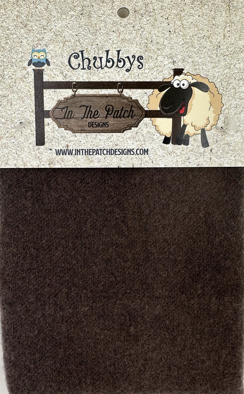 Wool Chubbys 16in Felted Square Warm Brown Solid