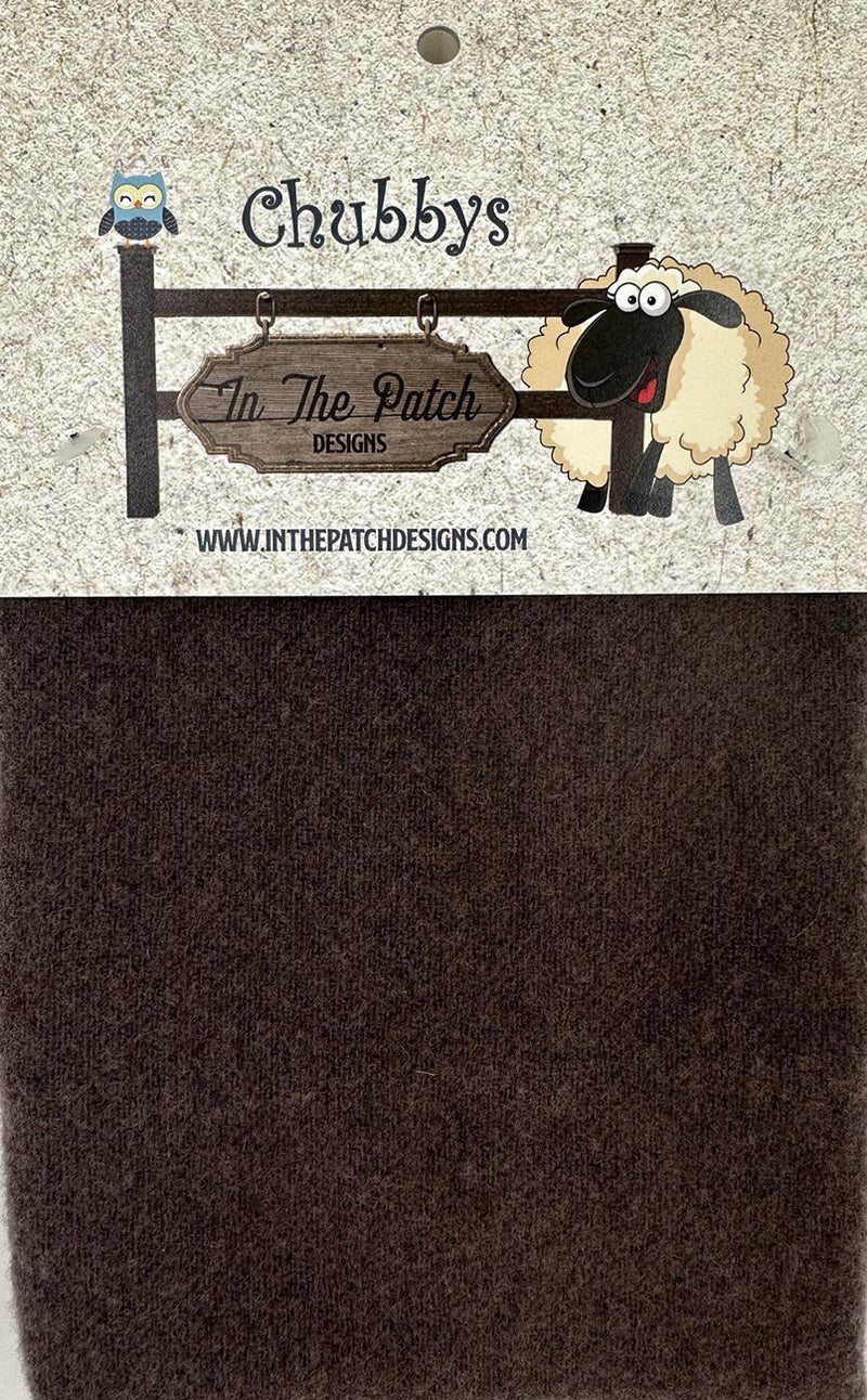 Wool Chubbys 16in Felted Square Warm Brown Solid