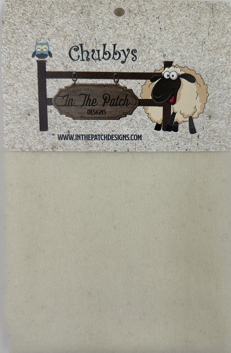 Wool Chubbys 16in Felted Square White