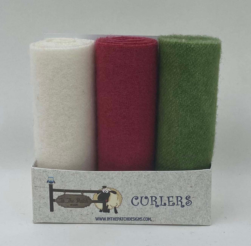 Wool Curlers 4in x 16in Candy Cane