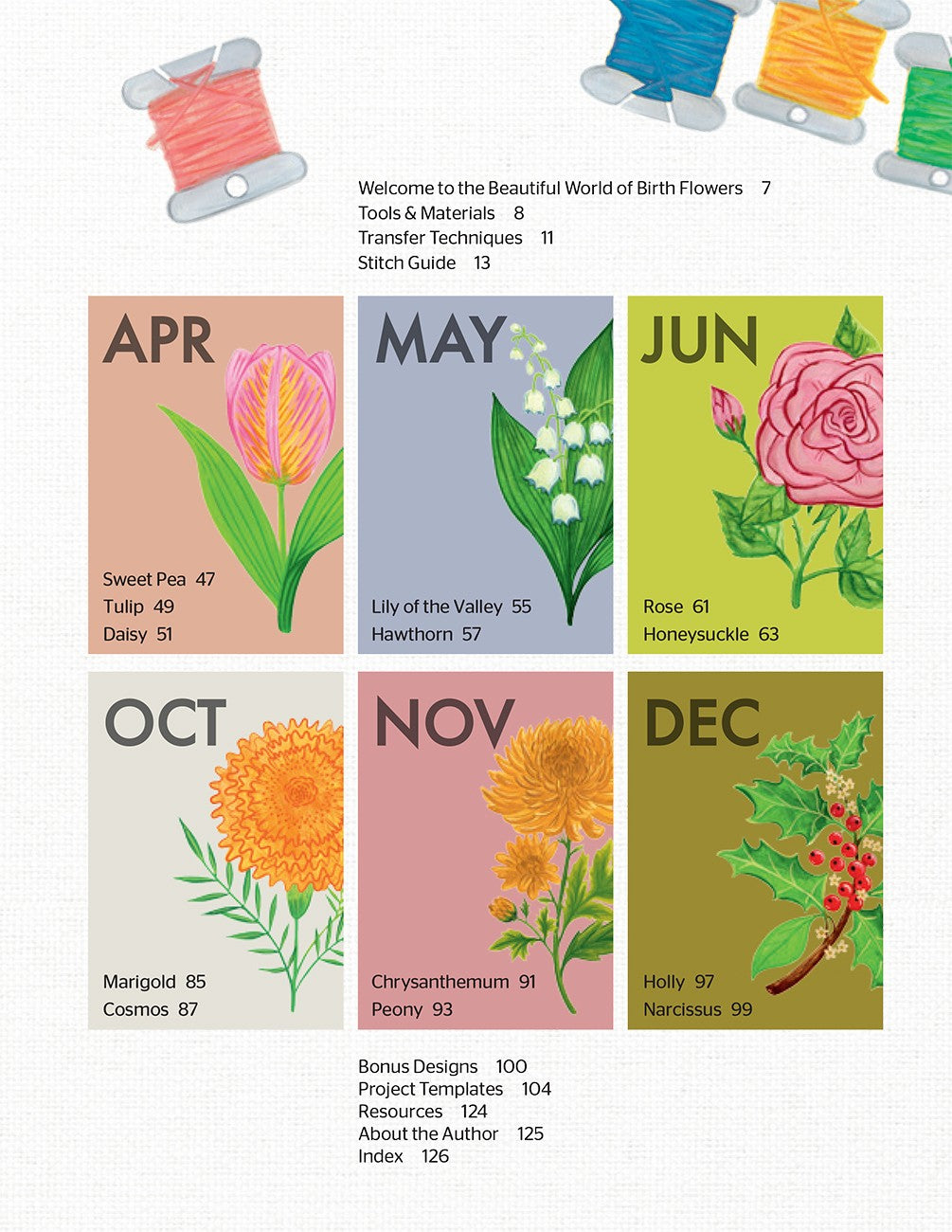 Birth Flower Embroidery
