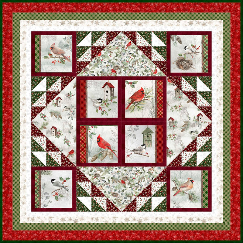 Winter Song Quilt Top Panel