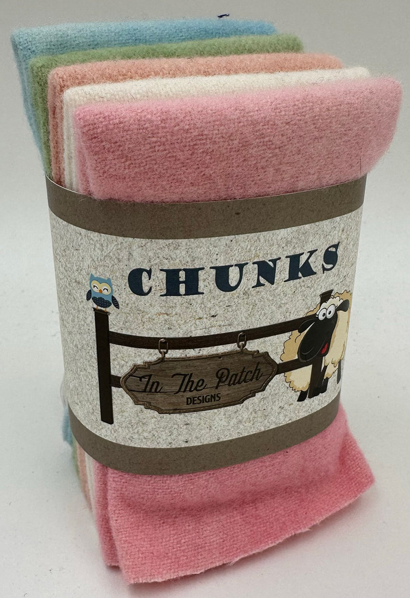 Spring Thyme Wool Chunks 5pc 9in x 10in