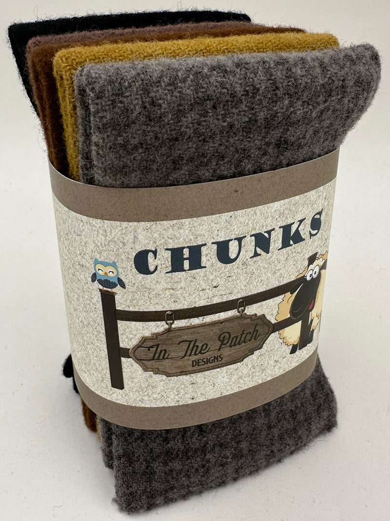 Critter Wool Chunks 5pc 9in x 10in
