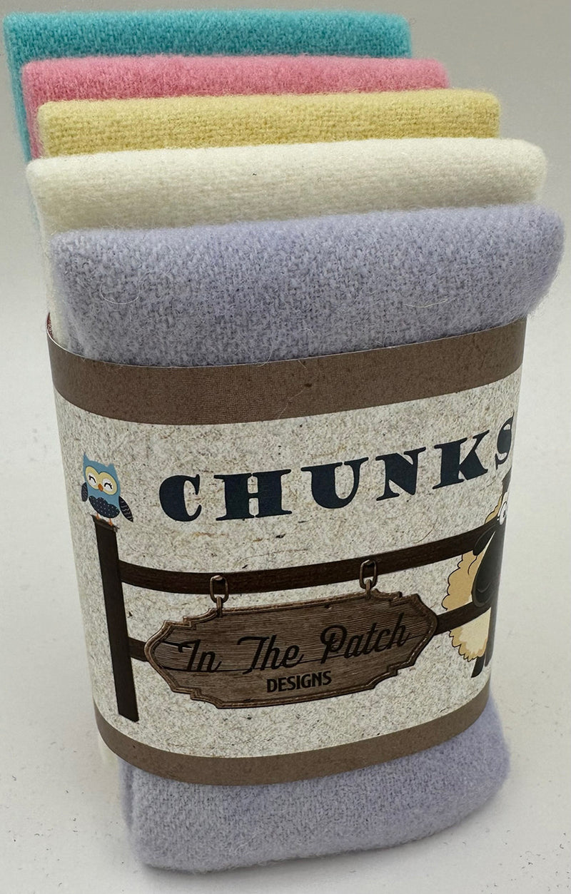 Pastels Wool Chunks 5pc 9in x 10in