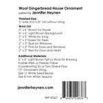 Wool Gingerbread House Ornament Sewing Pattern