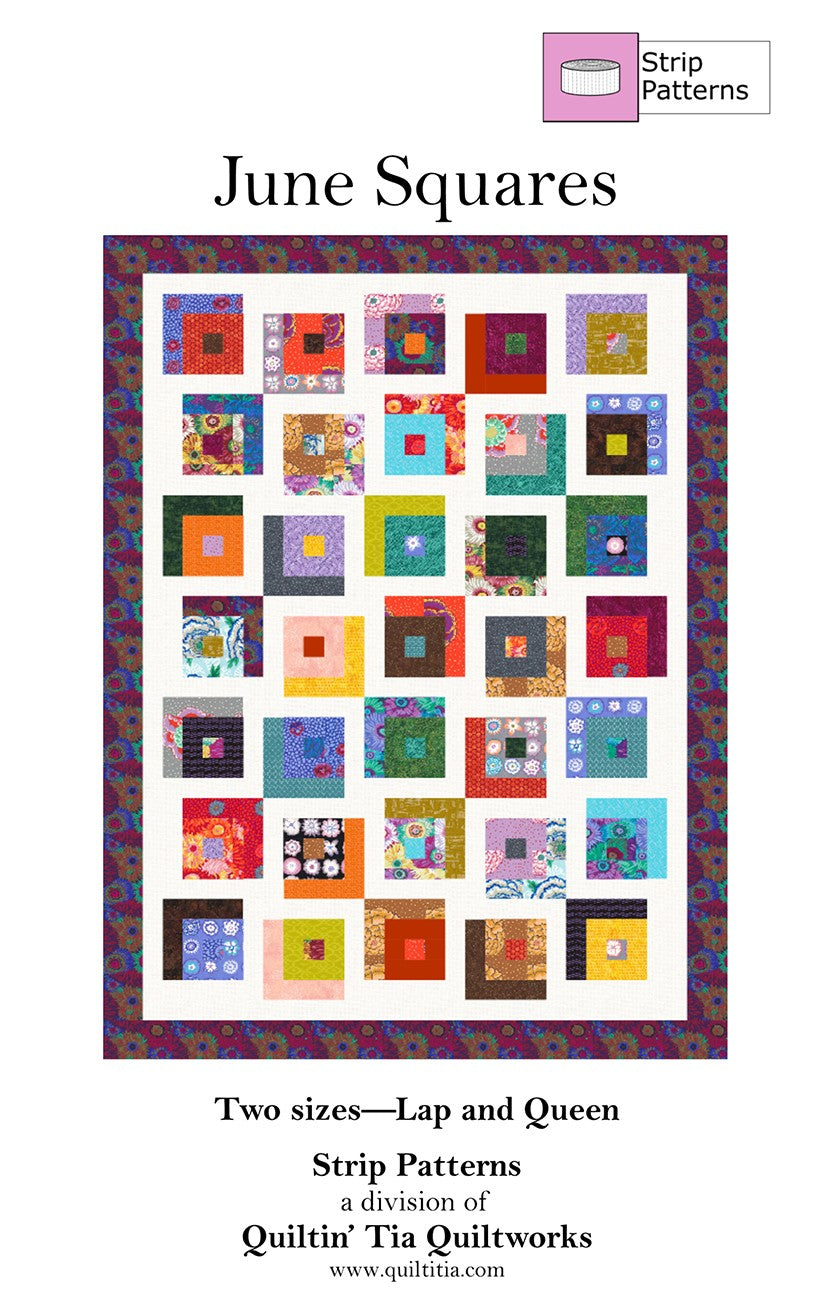 June Squares - Quilt Pattern for 2 1/2" Strips