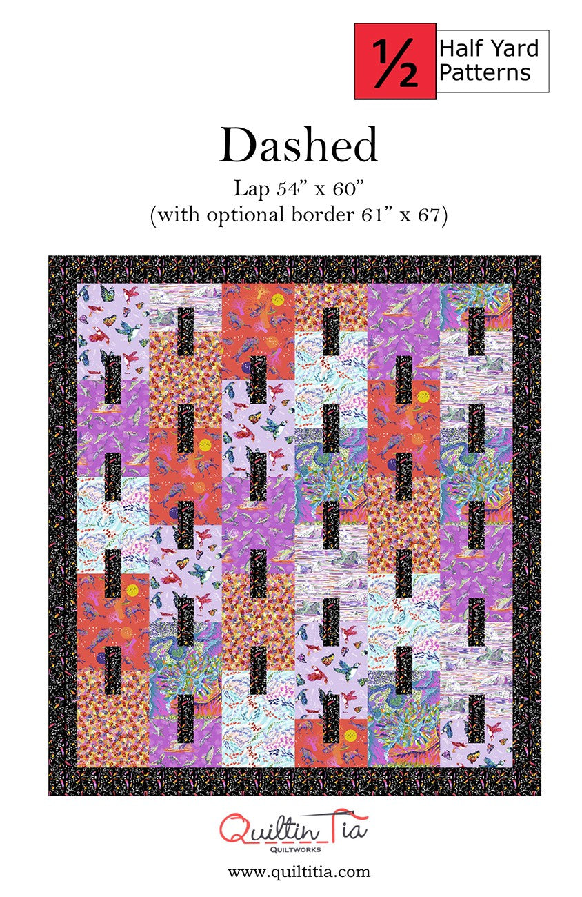 Dashed - Quilt made from 8 half yard cuts