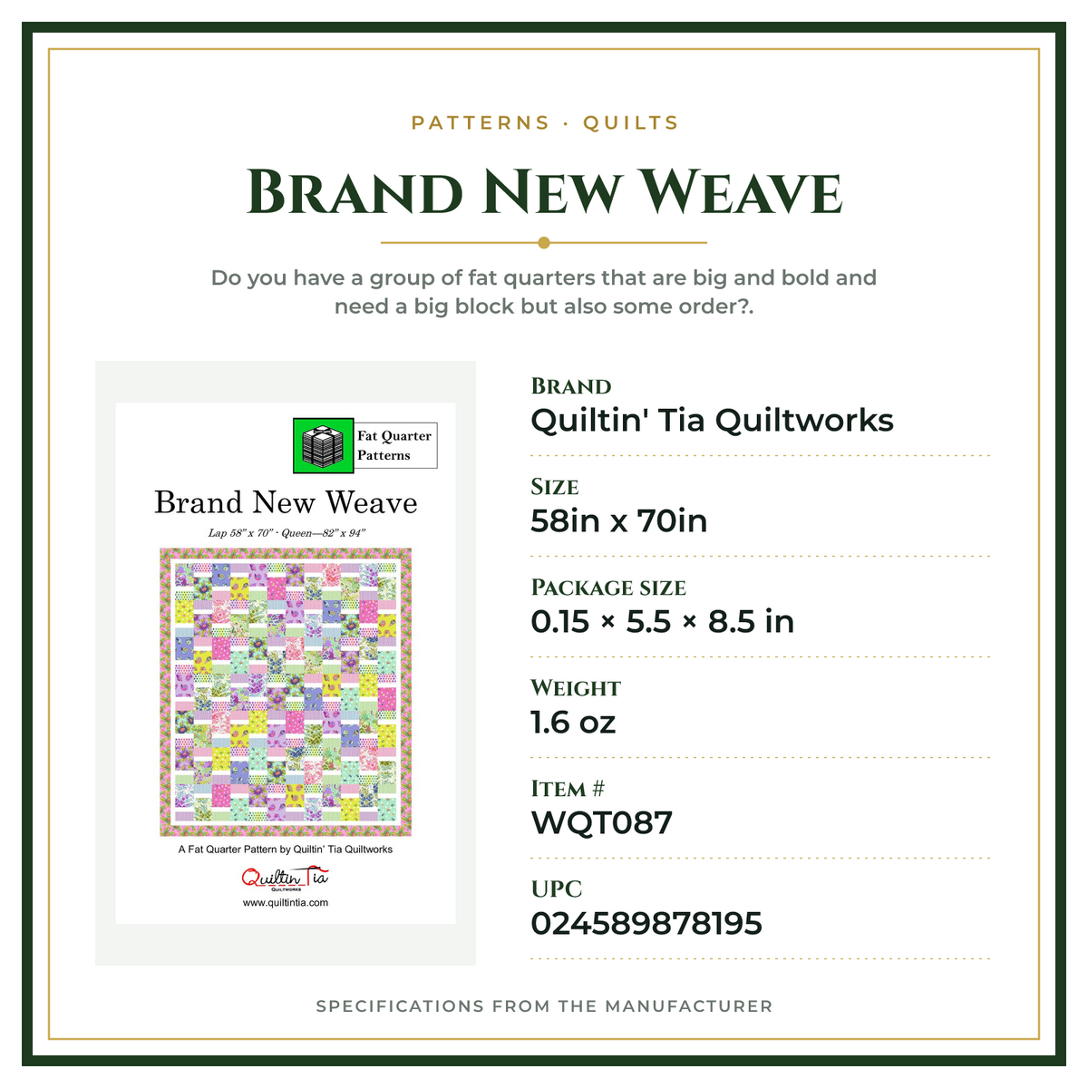 Product Specifications – Brand New Weave