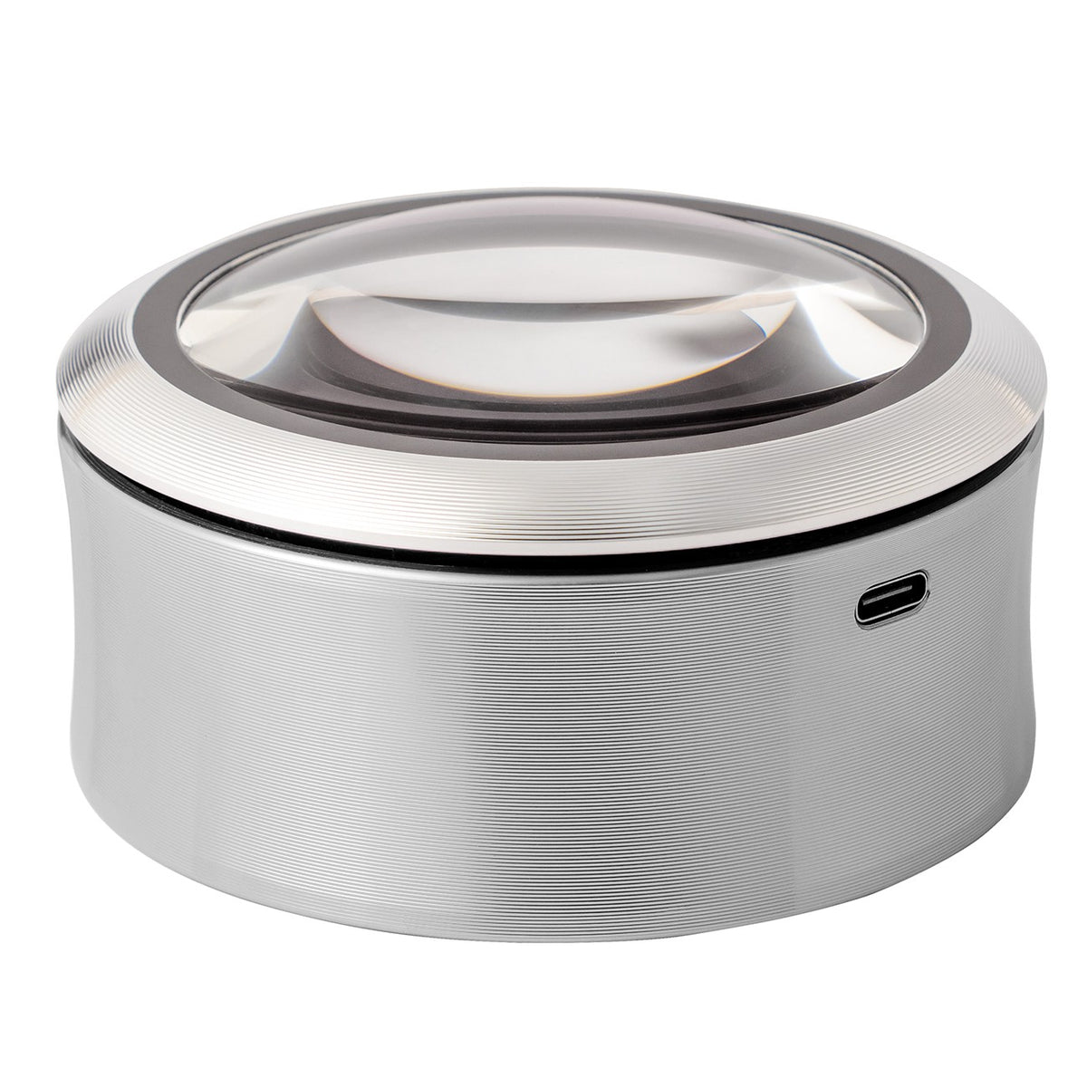 Rechargeable Lighted Dome Magnifier-Silver