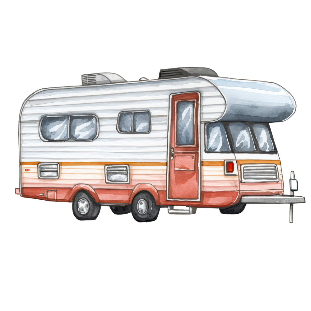 Watercolor RV Fabric Panel