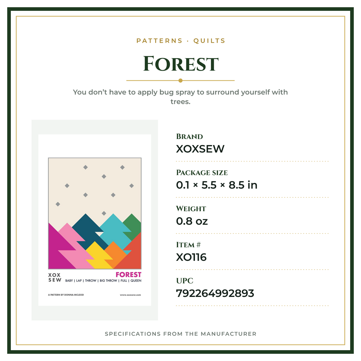 Product Specifications – Forest