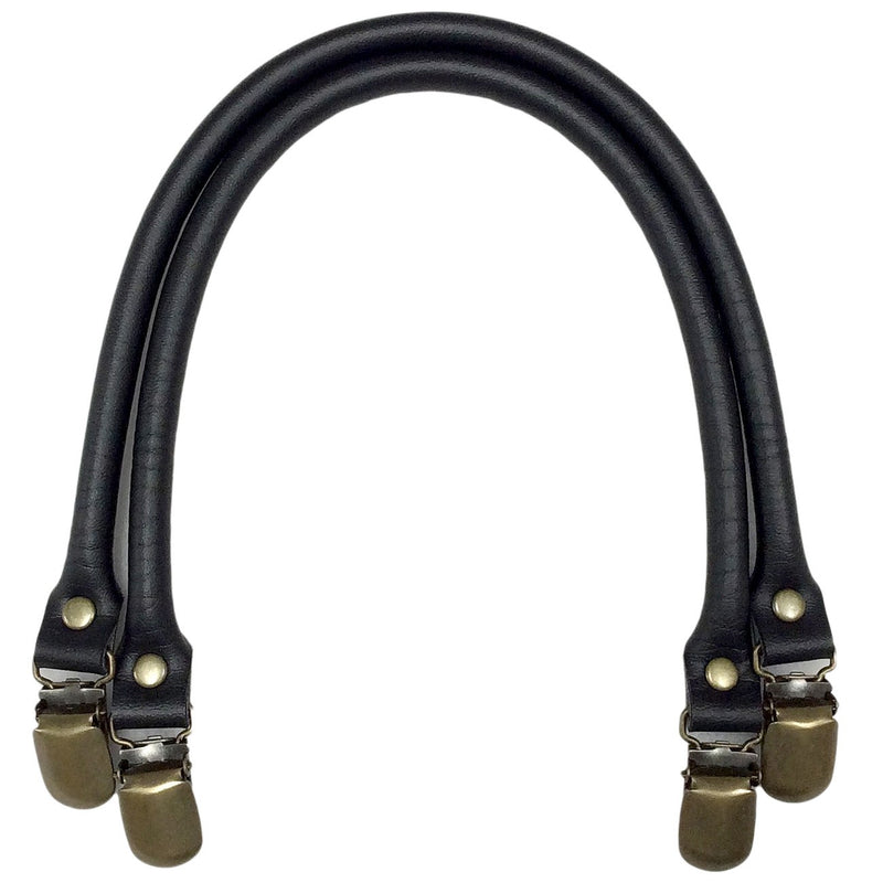 Leather Like 16in Purse Handles Black