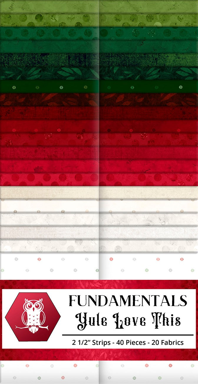 2.5in Strips Yule Love This 40pcs 2pcs of Each Print